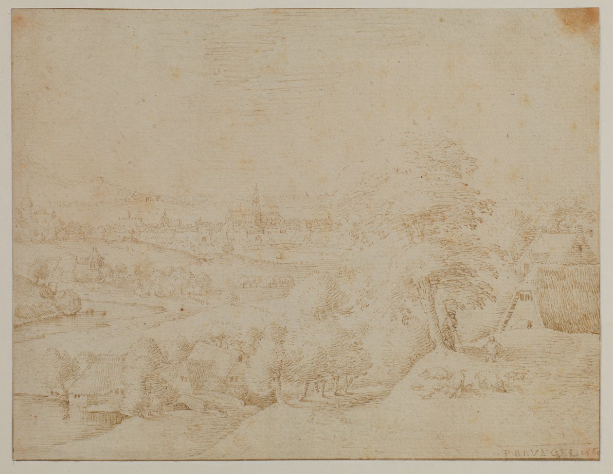 Paisagem com uma cidade, século XVI de Jacob I Savery