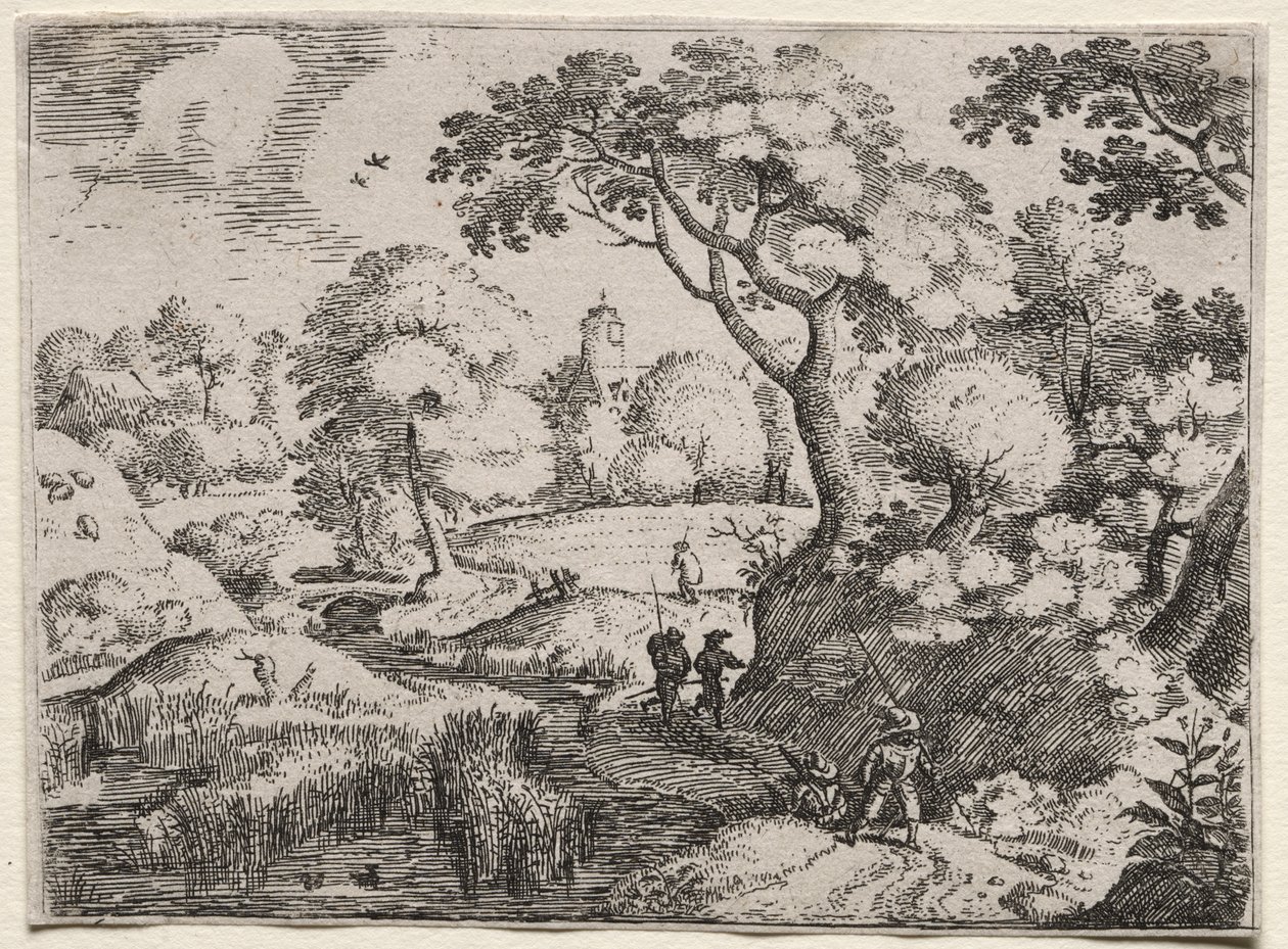 Seis Paisagens: Caminho entre o pântano e a margem arborizada de Jacob I Savery