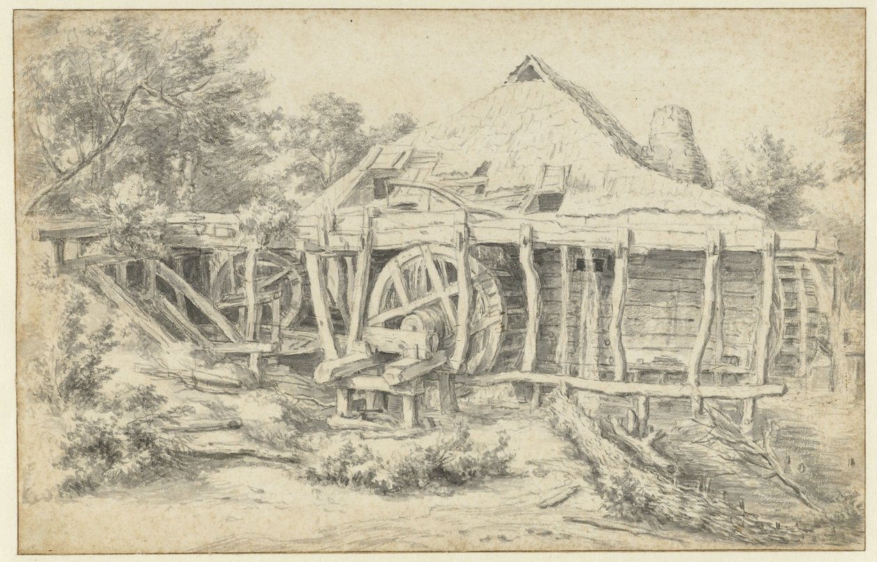 Vista de um moinho de água de Jacob van Ruisdael