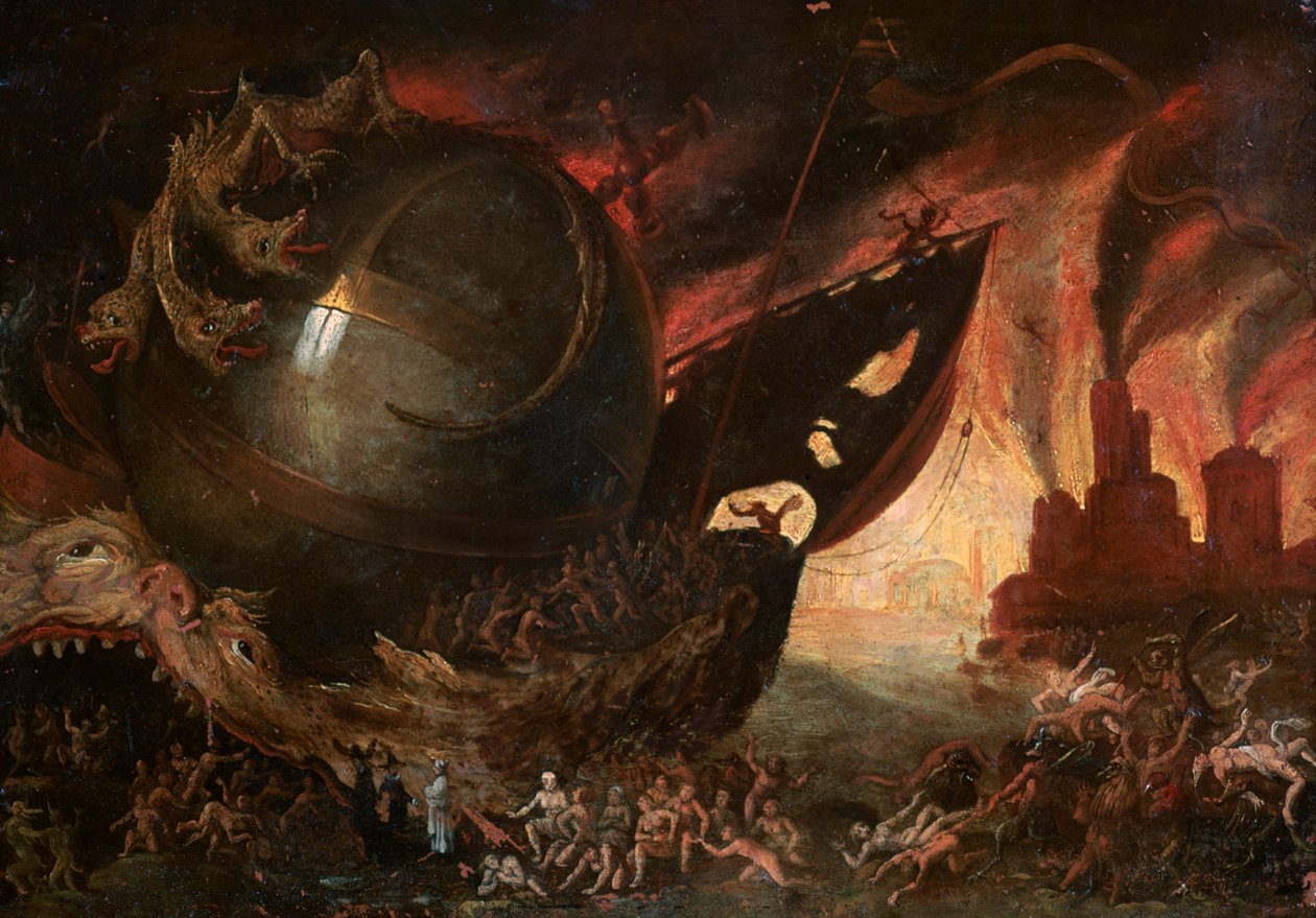 A travessia do Styx, c1591-1638 de Jacob Isaacz van Swanenburg