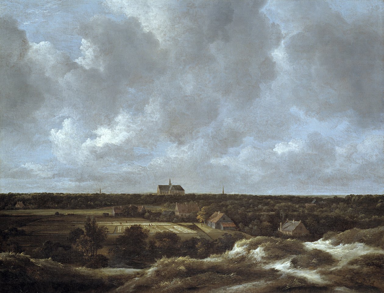 A View of Haarlem and Bleaching Fields, c.1665-70 (óleo sobre tela) de Jacob van Ruisdael
