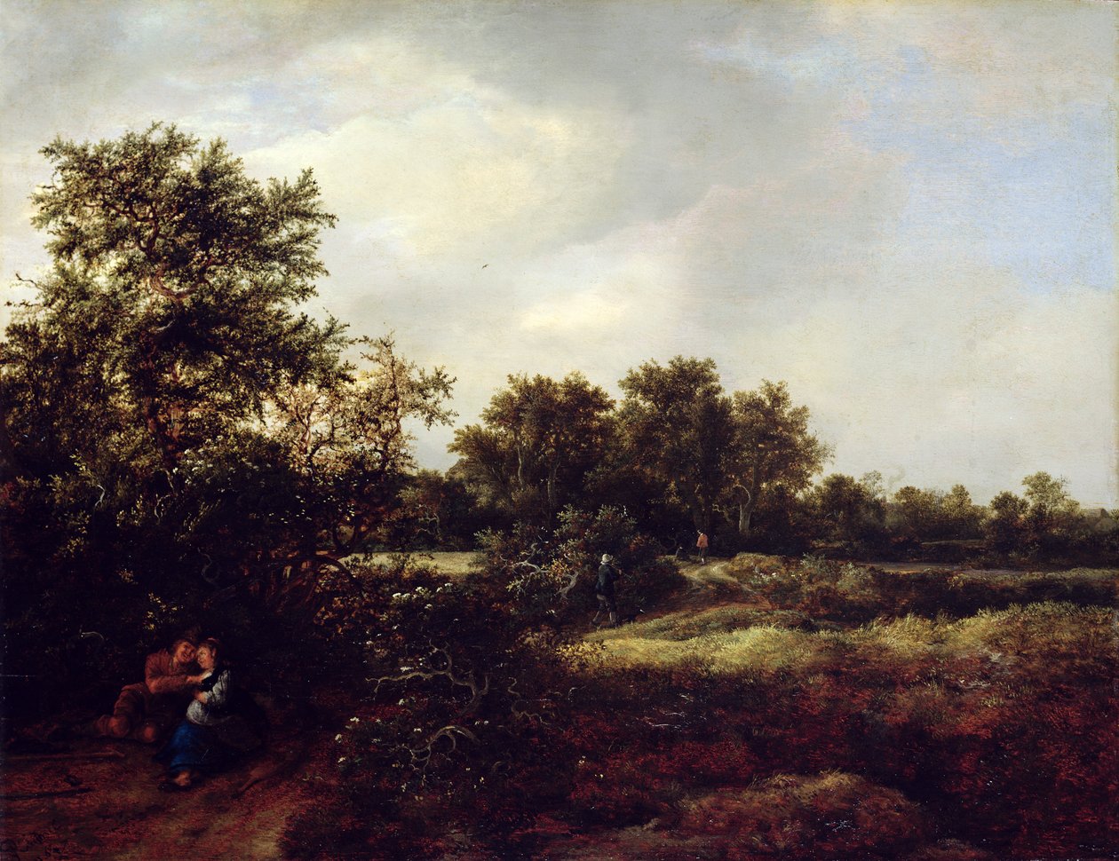 Paisagem de dunas com amantes, 1647 de Jacob van Ruisdael