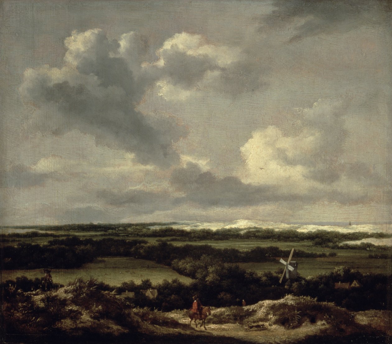 Paisagem com dunas perto de Haarlem (óleo sobre tela) de Jacob van Ruisdael