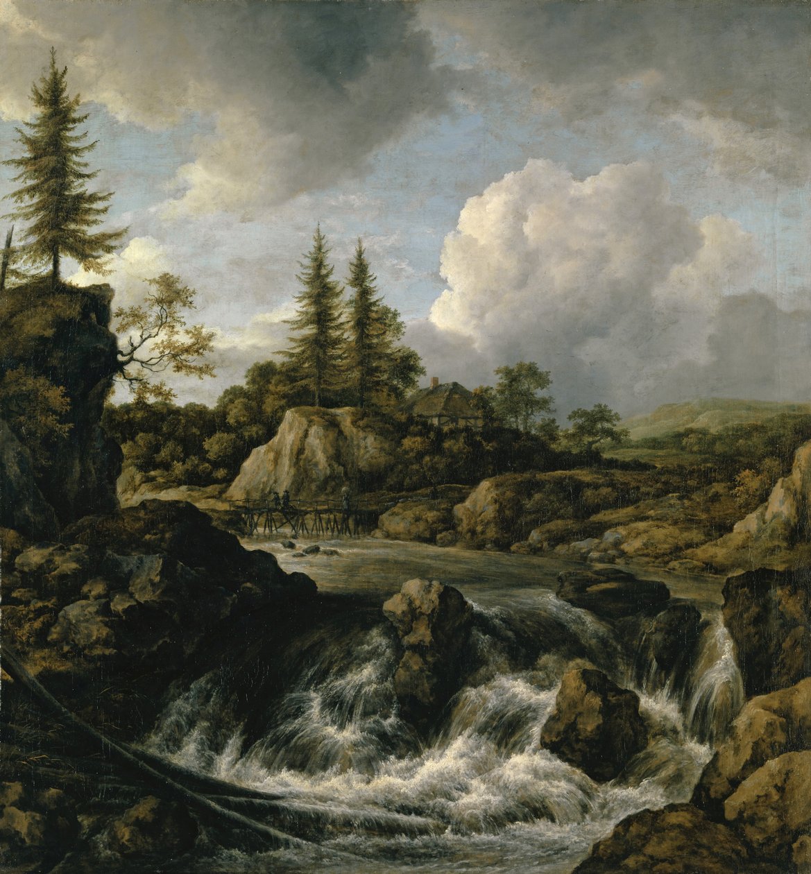 Paisagem com Cachoeira, c.1660 de Jacob van Ruisdael