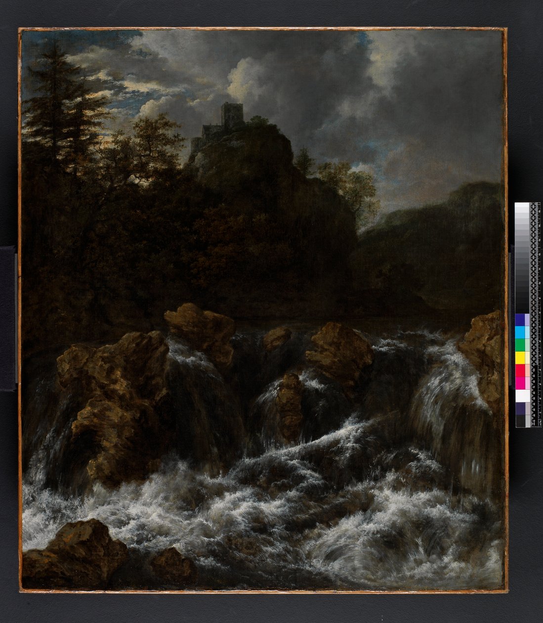 Paisagem com cascata, antes de 1682 de Jacob van Ruisdael