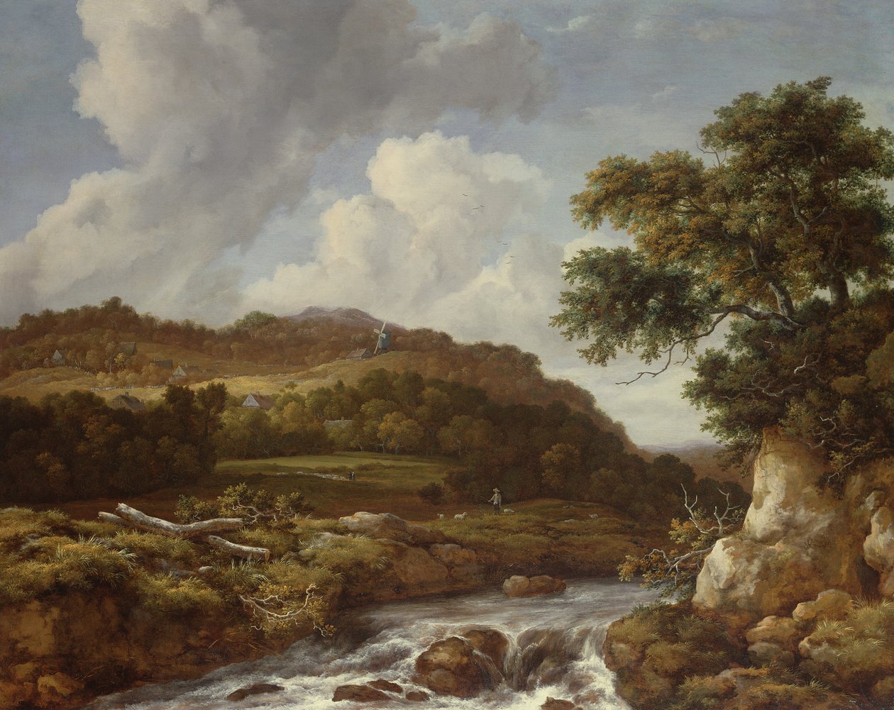 Paisagem montanhosa com uma torrente de Jacob van Ruisdael