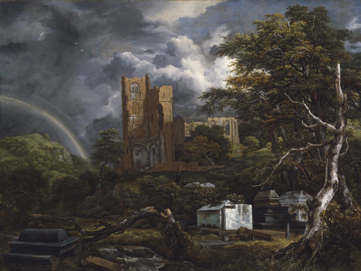 O cemitério judeu, c.1654-55 de Jacob van Ruisdael