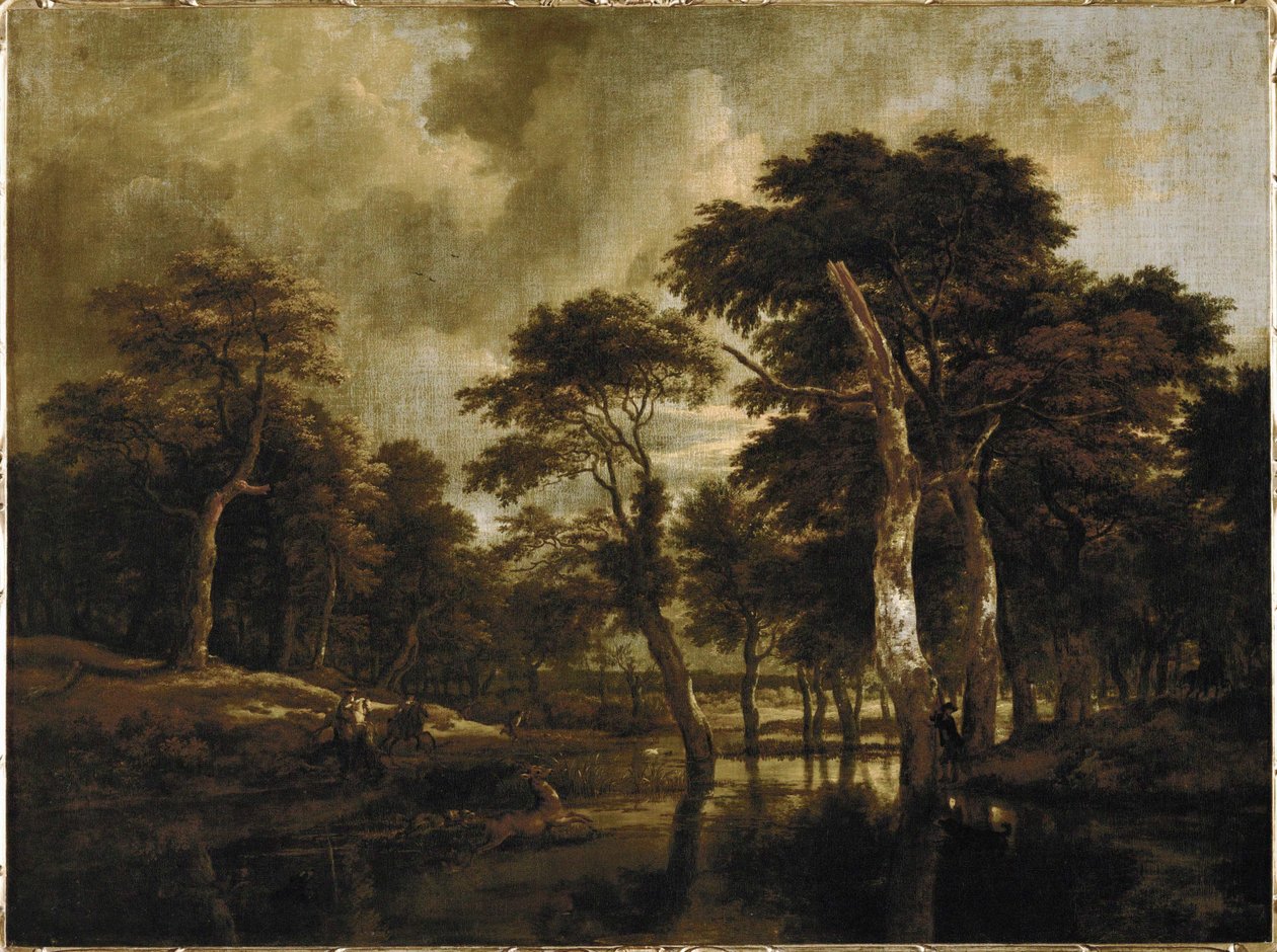 A caça (pintura sobre tela) de Jacob Isaaksz. or Isaacksz. van Ruisdael