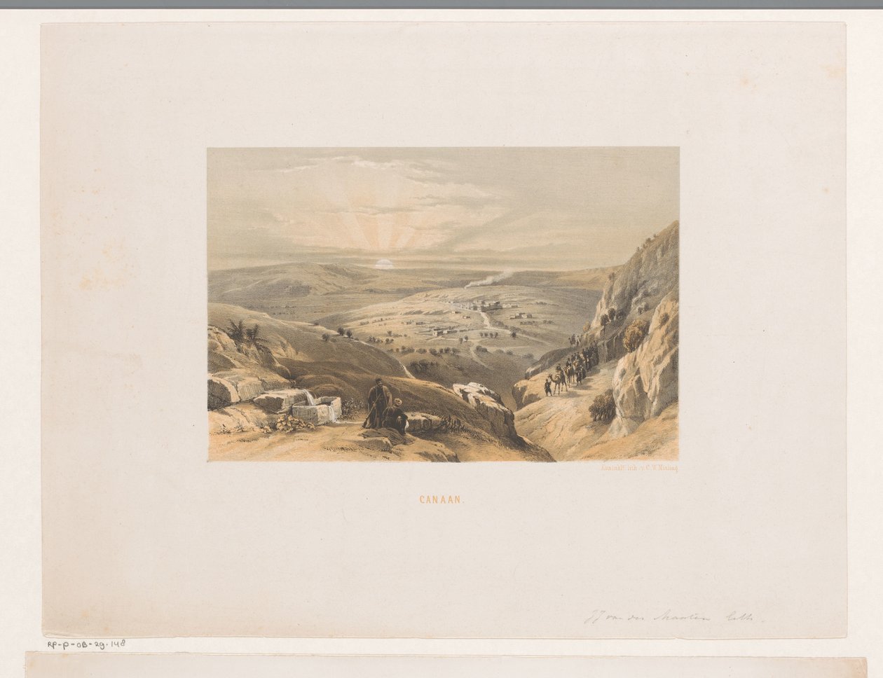 Vista de Canaã com o nascer do sol
Canaan (título sobre o objecto) de Jacob Jan van der Maaten (attributed to)