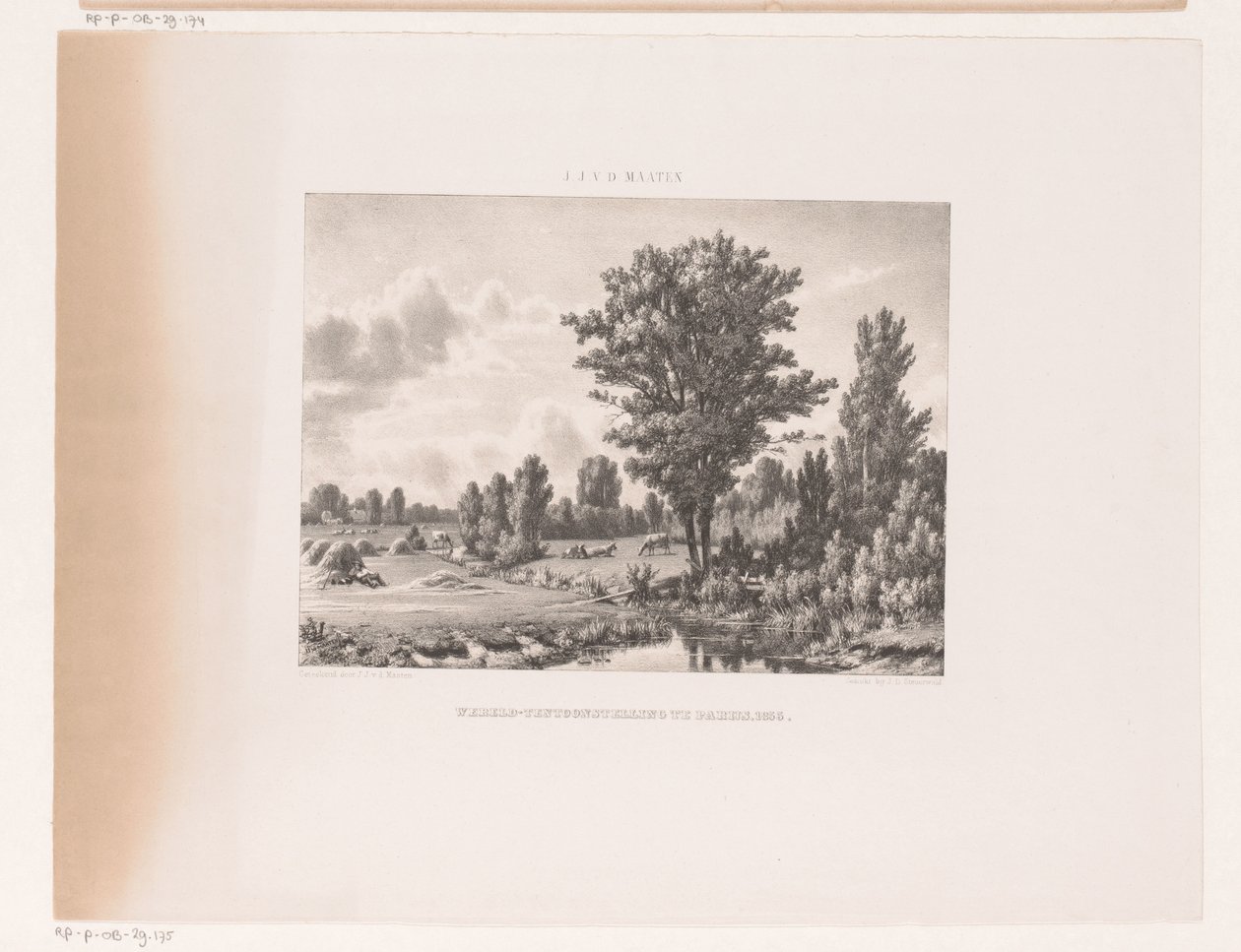 Paisagem com vacas e pastor de descanso de Jacob Jan van der Maaten