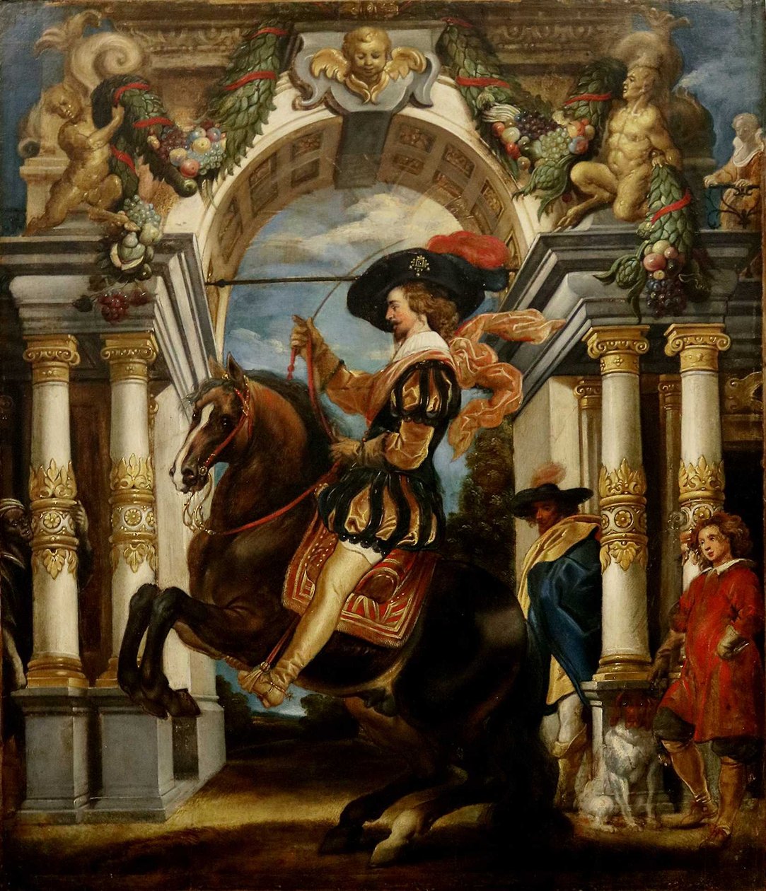 Um cavaleiro a executar a levada de Jacob Jordaens