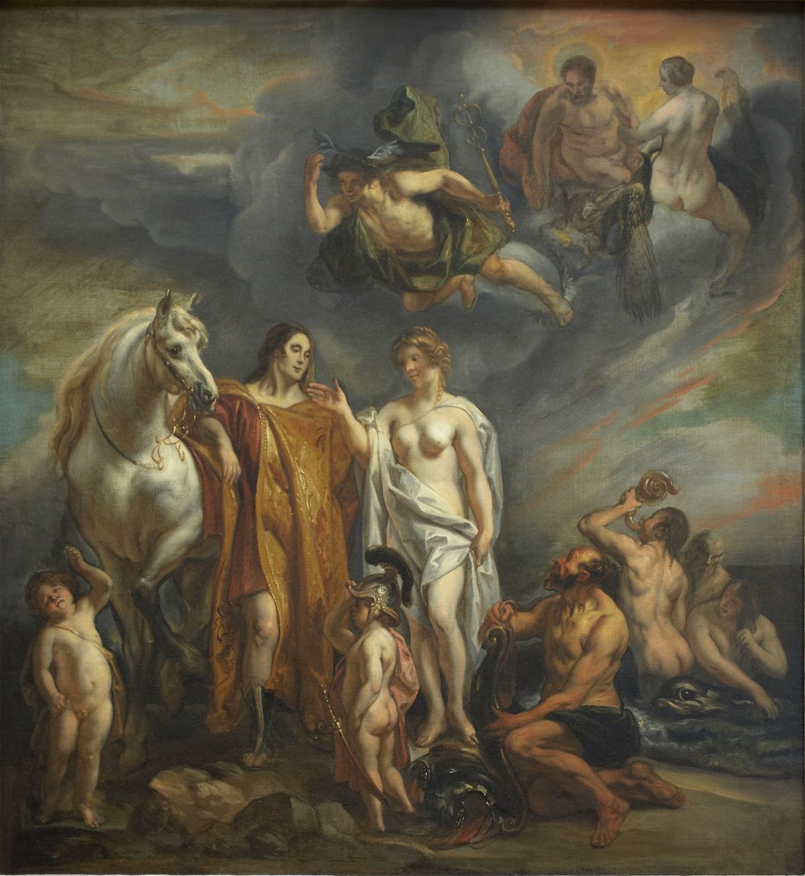 Eneias ajudado pelos deuses de Jacob Jordaens
