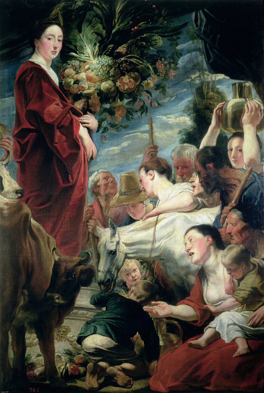 Uma Oferta à Ceres, Deusa da Colheita de Jacob Jordaens