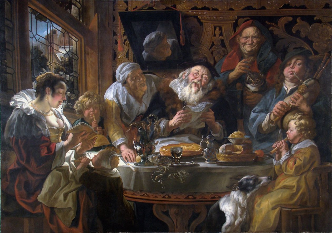 Como os velhos cantam, assim canta o jovem de Jacob Jordaens