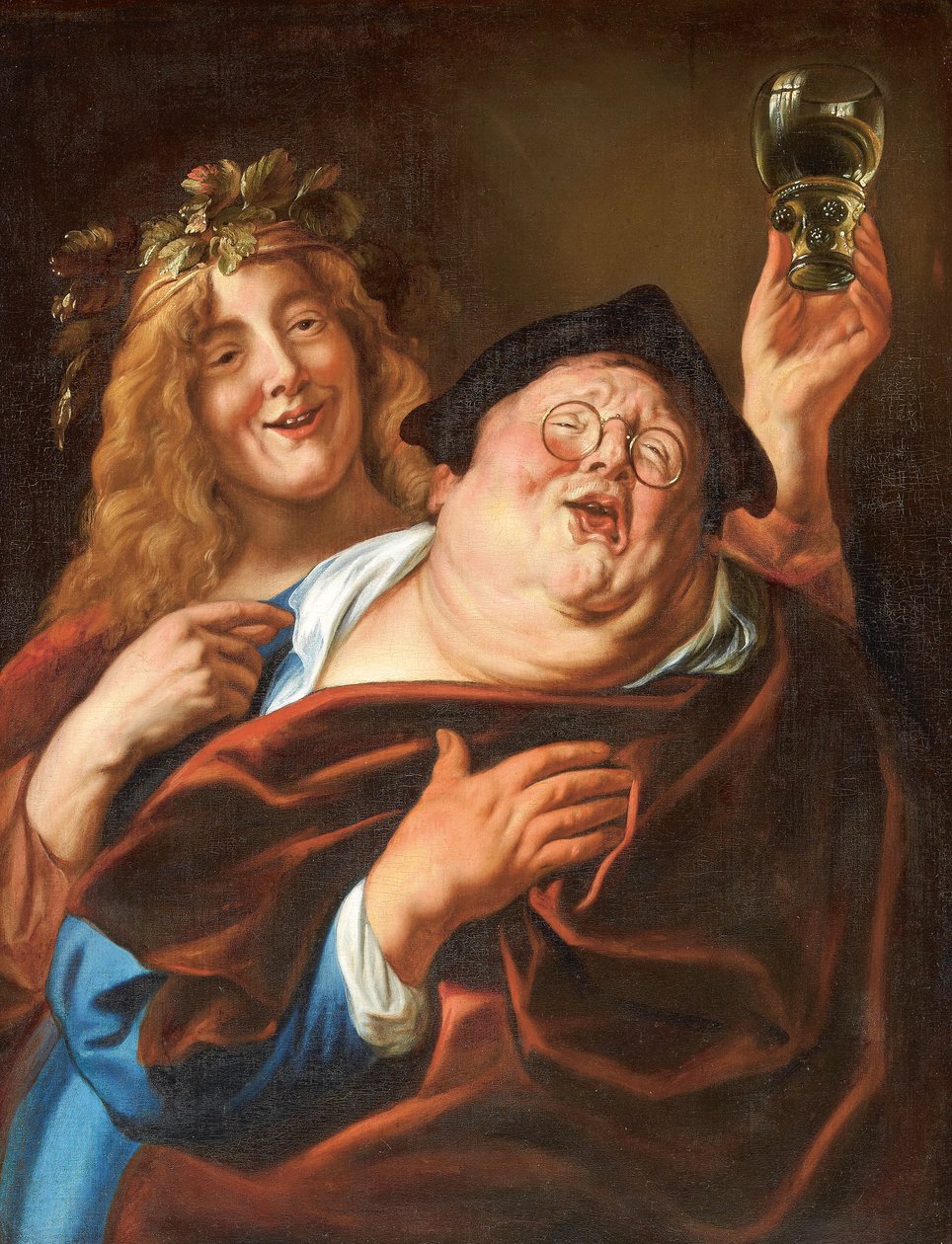 Baco e um seguidor, depois de 1645. de Jacob Jordaens
