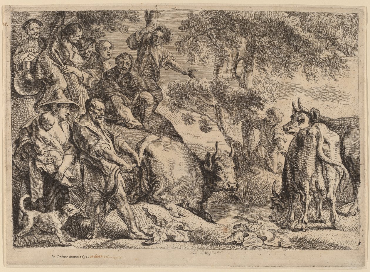Cacus roubando o gado de Hércules de Jacob Jordaens