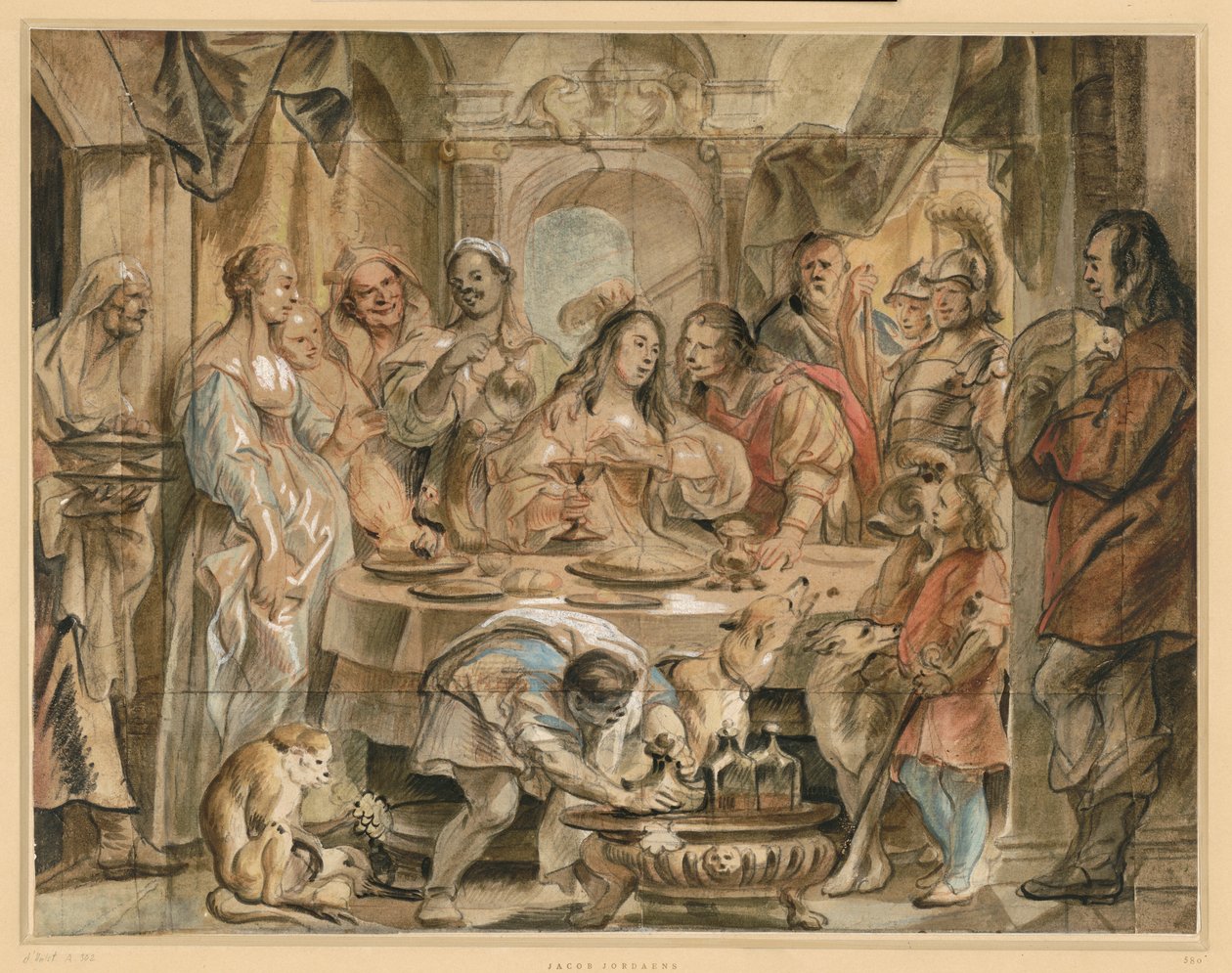 O banquete de Cleópatra de Jacob Jordaens