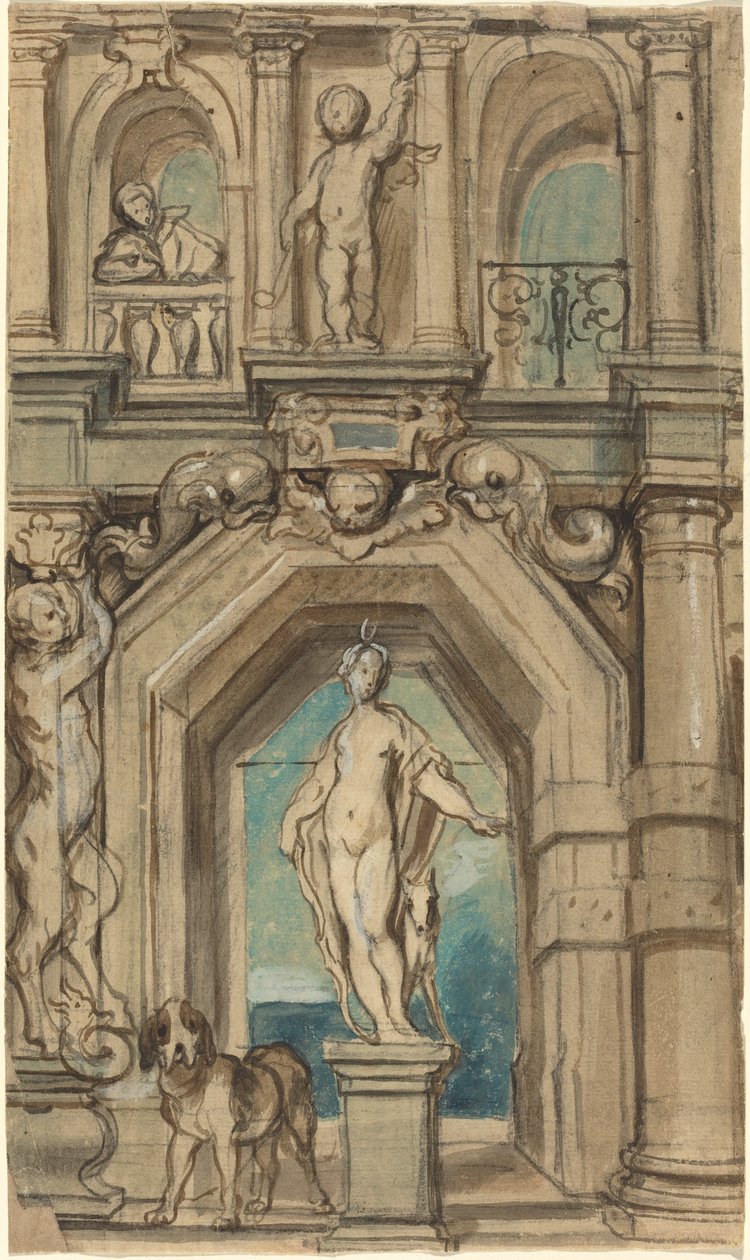 Design para uma decoração de parede [reto] de Jacob Jordaens