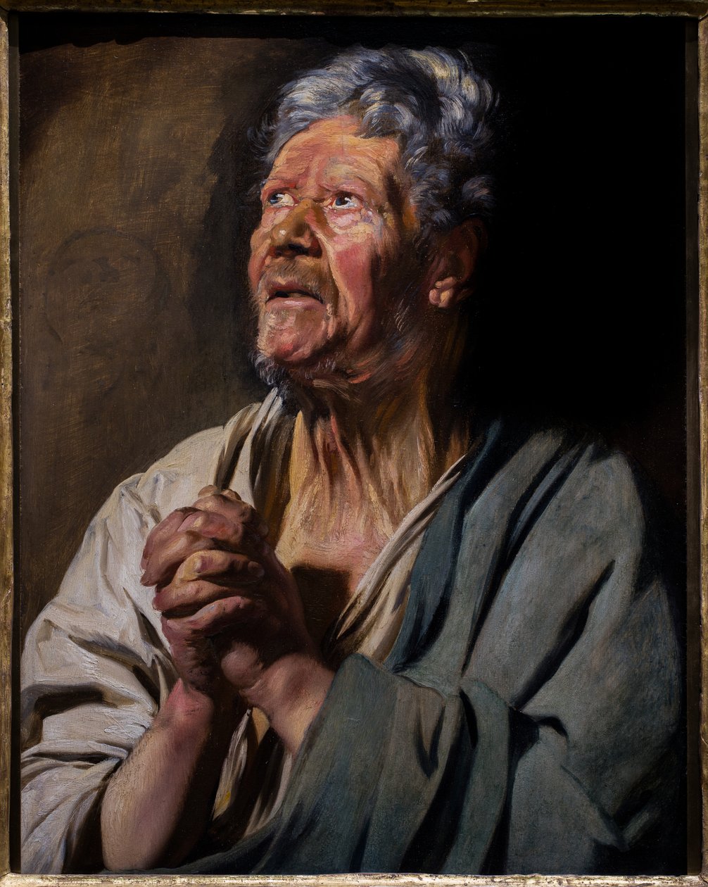Figura de um Apóstolo (São Pedro), cerca de 1620 - 1621 (Óleo sobre painel) de Jacob Jordaens
