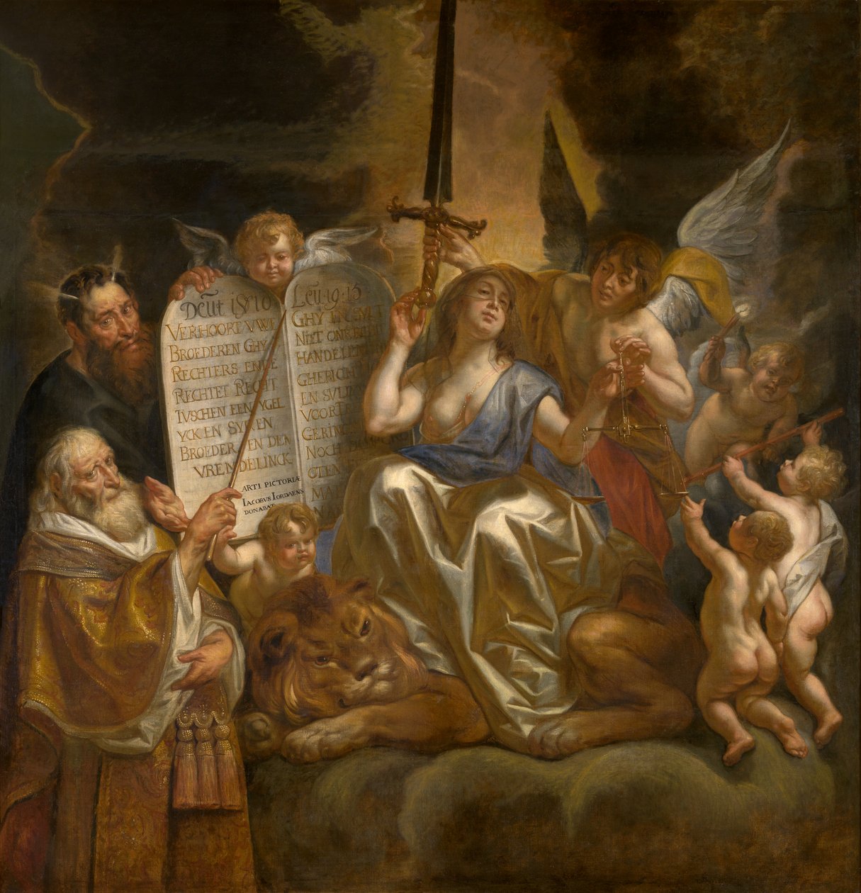 A lei humana fundada na justiça divina de Jacob Jordaens