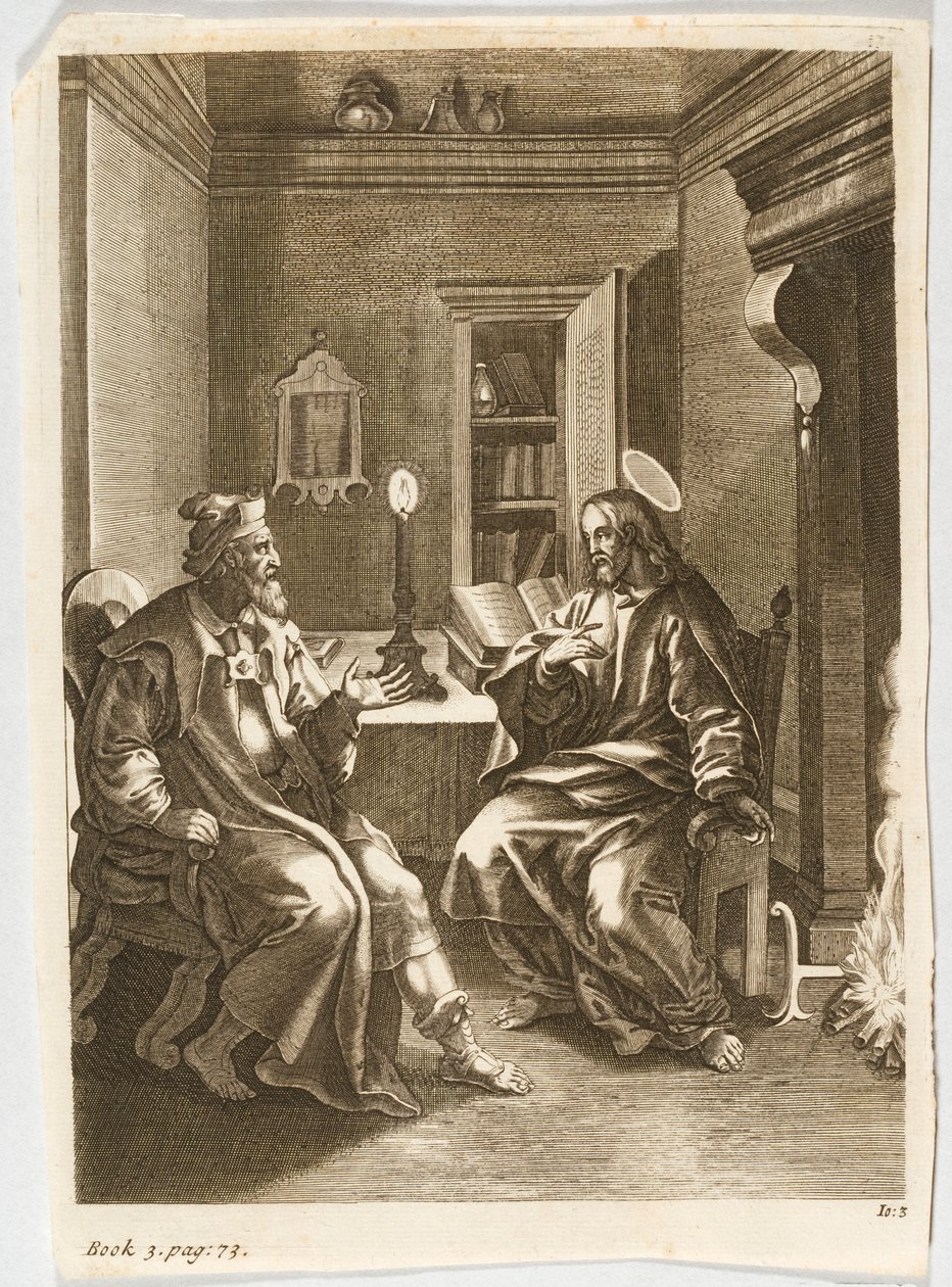 Jesus ensina Nicodemos de Jacob Jordaens