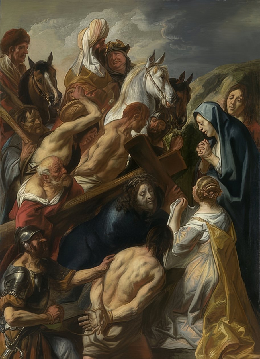 Carregando a cruz. 1657 de Jacob Jordaens