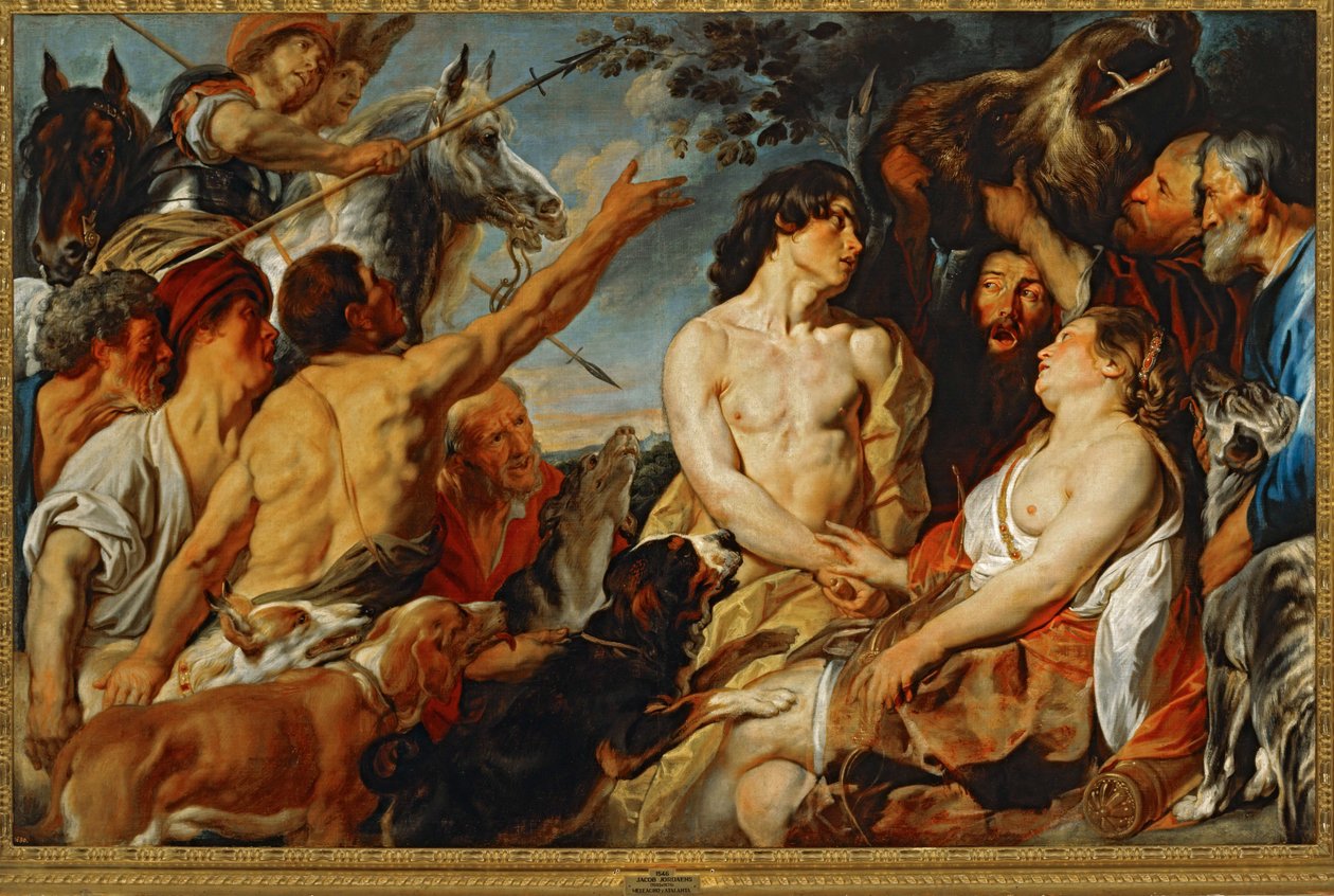 Meleager e Atalanta ... (pintura sobre tela) de Jacob Jordaens