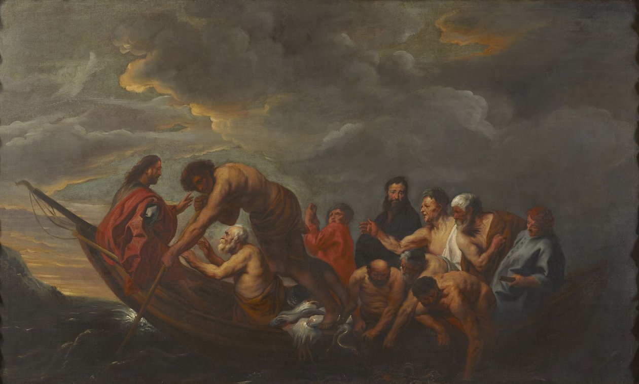 A pesca milagrosa de Jacob Jordaens