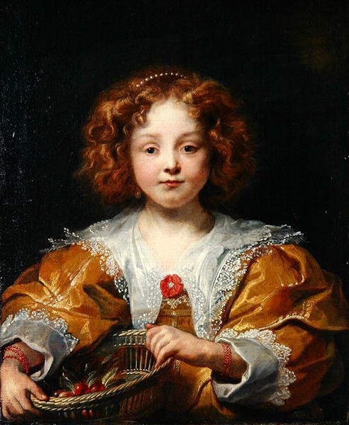 Retrato de Anna Catherina (óleo sobre painel) de Jacob Jordaens