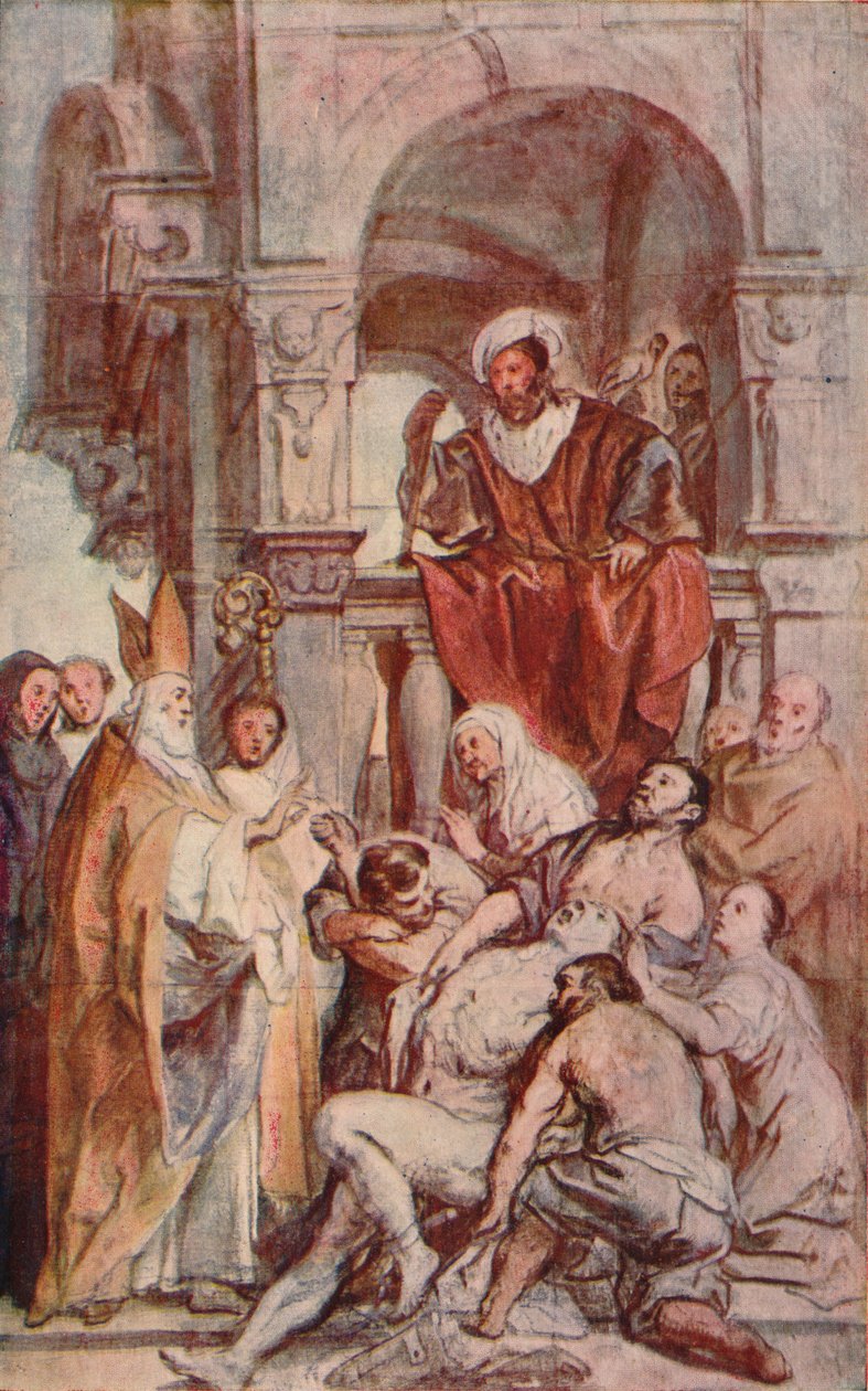 São Martinho curando um homem possuído, século XVII, 1903 de Jacob Jordaens