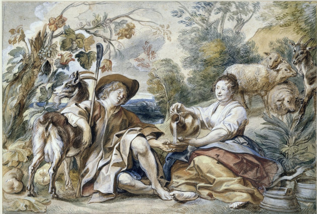 Casal de pastores de Jacob Jordaens