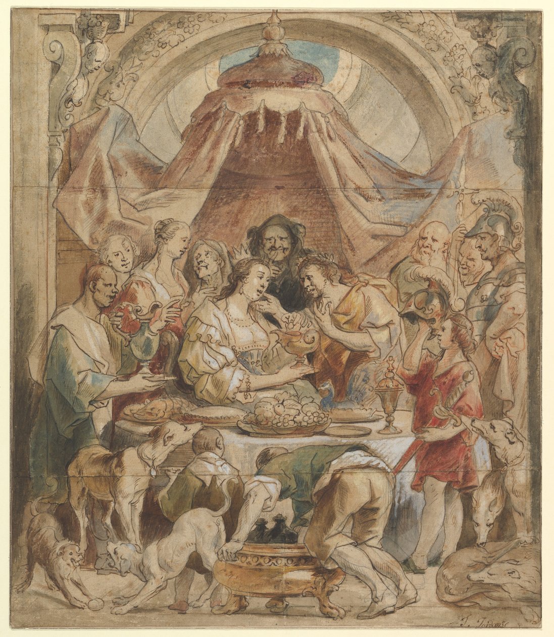 O Banquete de António e Cleópatra de Jacob Jordaens