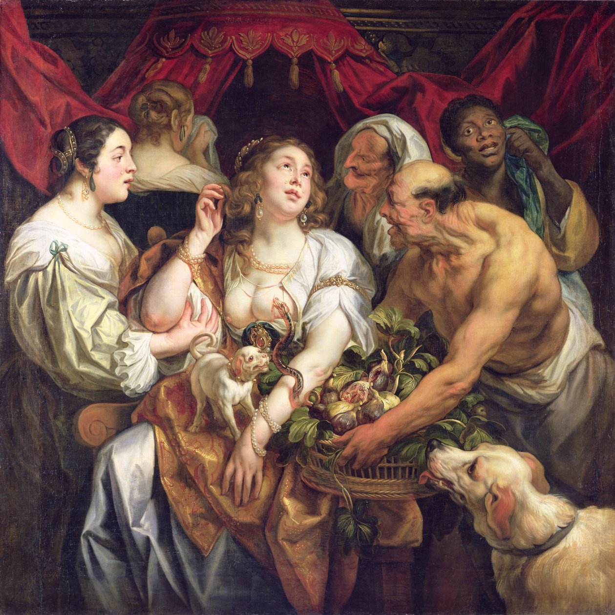 A morte de Cleópatra (69-30 aC) de Jacob Jordaens
