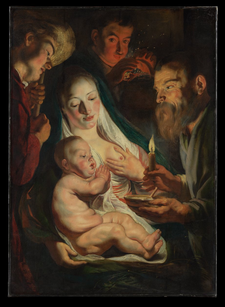 A Sagrada Família com pastores de Jacob Jordaens