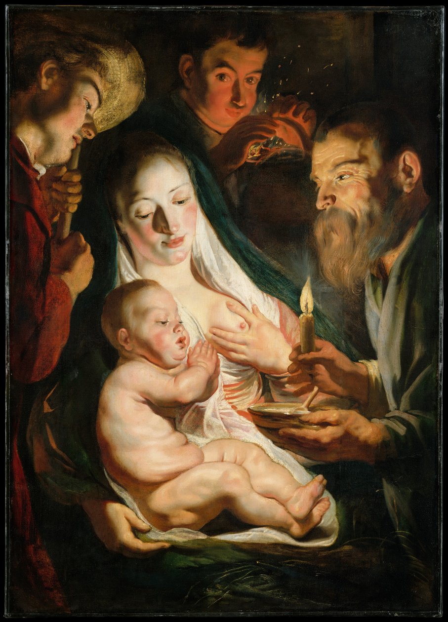 A Sagrada Família com os Pastores, 1616 de Jacob Jordaens