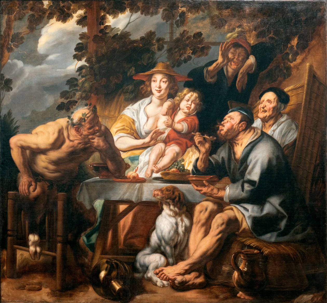 O Satyr e o Camponês (Le Satyre et le Paysan) de Jacob Jordaens