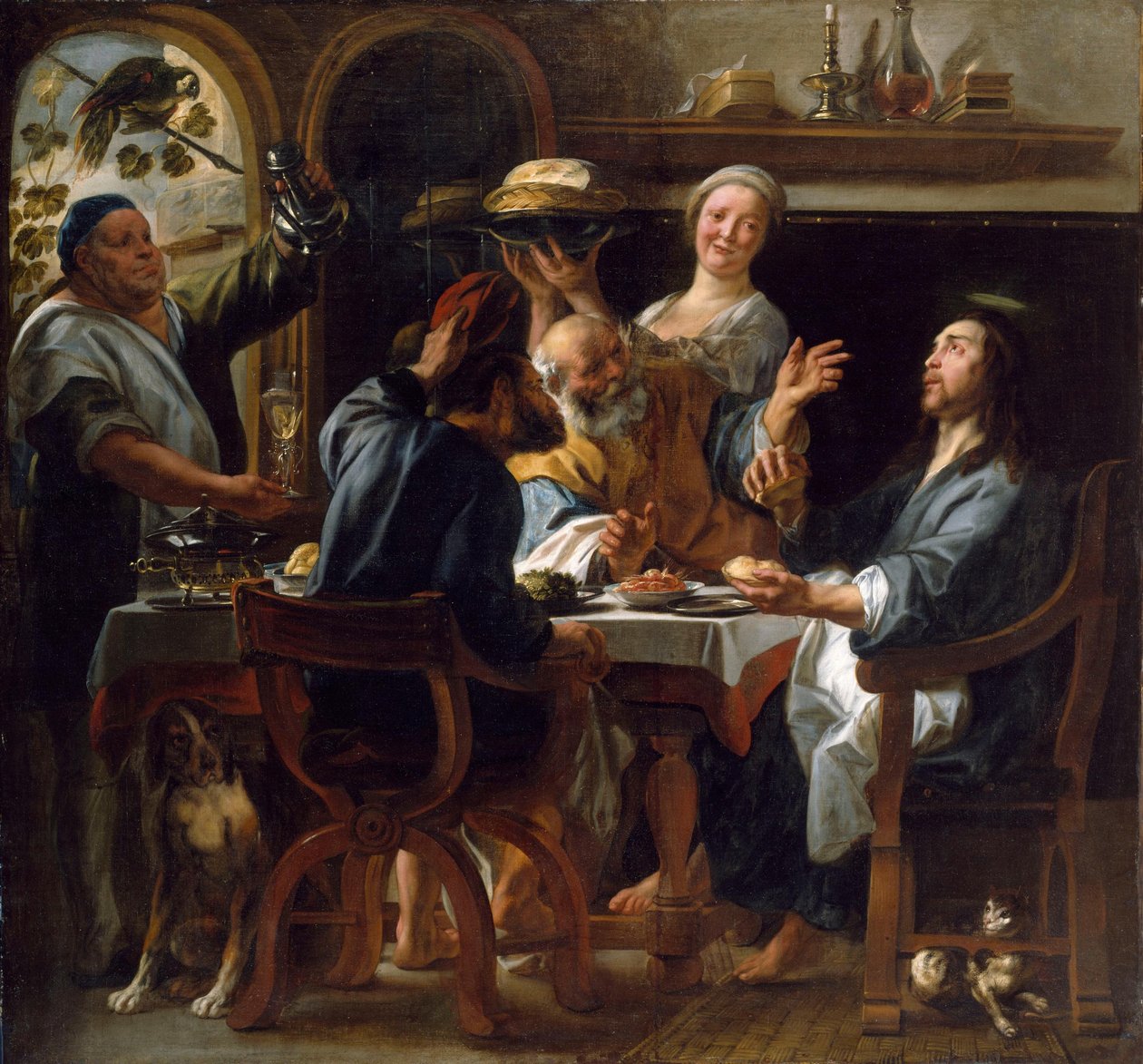 A ceia em Emaús de Jacob Jordaens