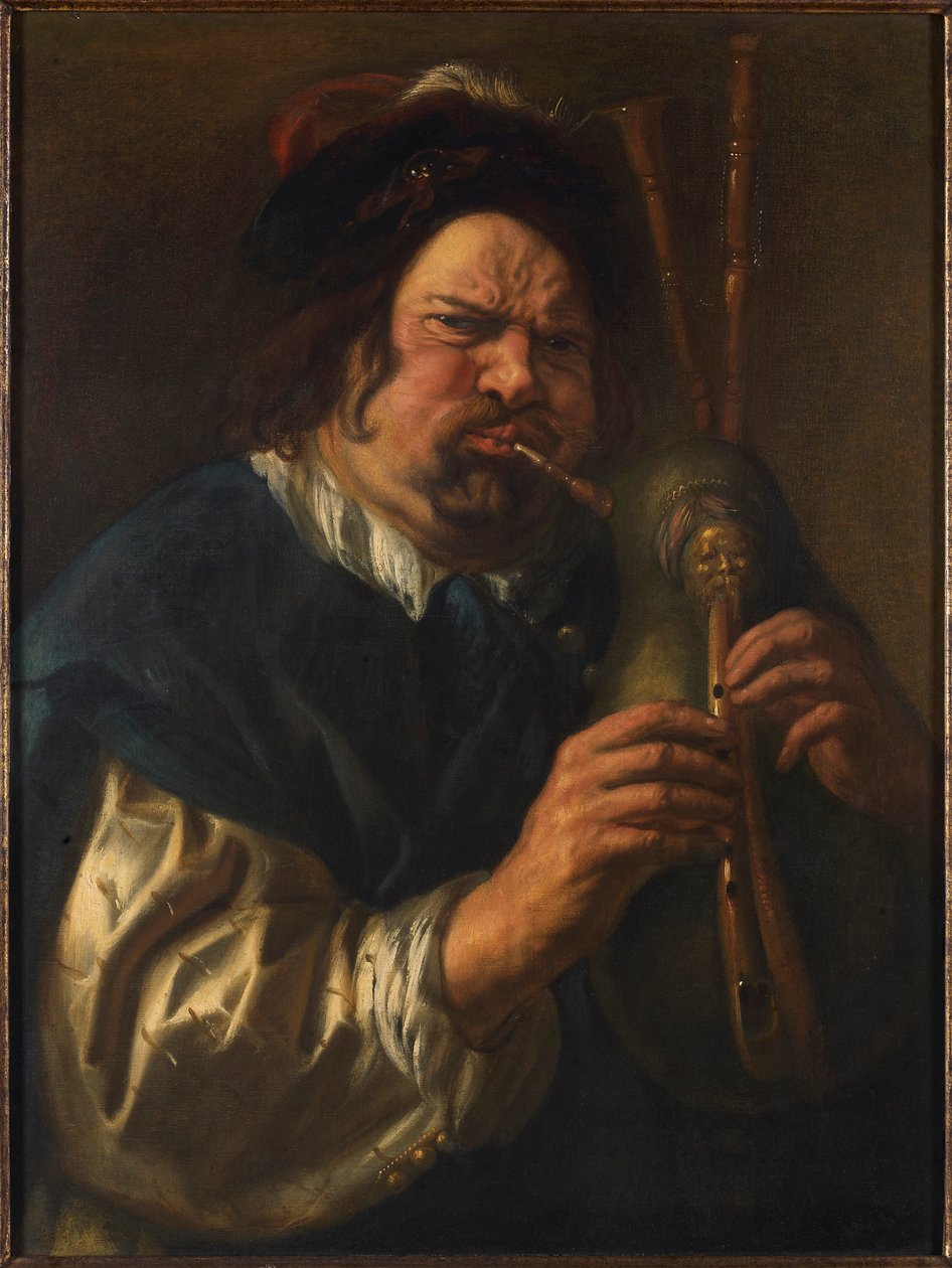 O tocador de gaita de foles, 1638-1640. de Jacob Jordaens