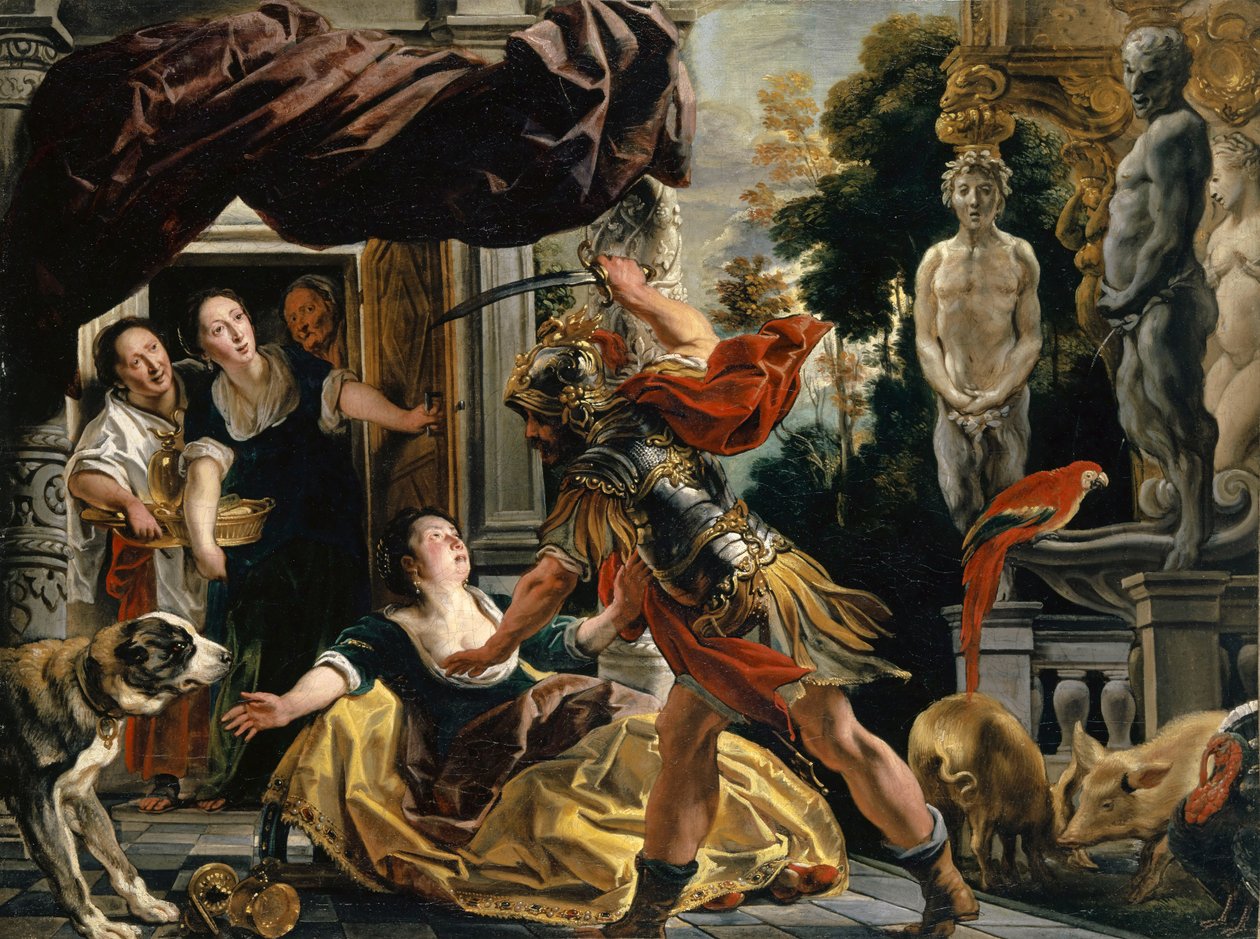 Ulisses e Circe, ca 1630-1634. de Jacob Jordaens