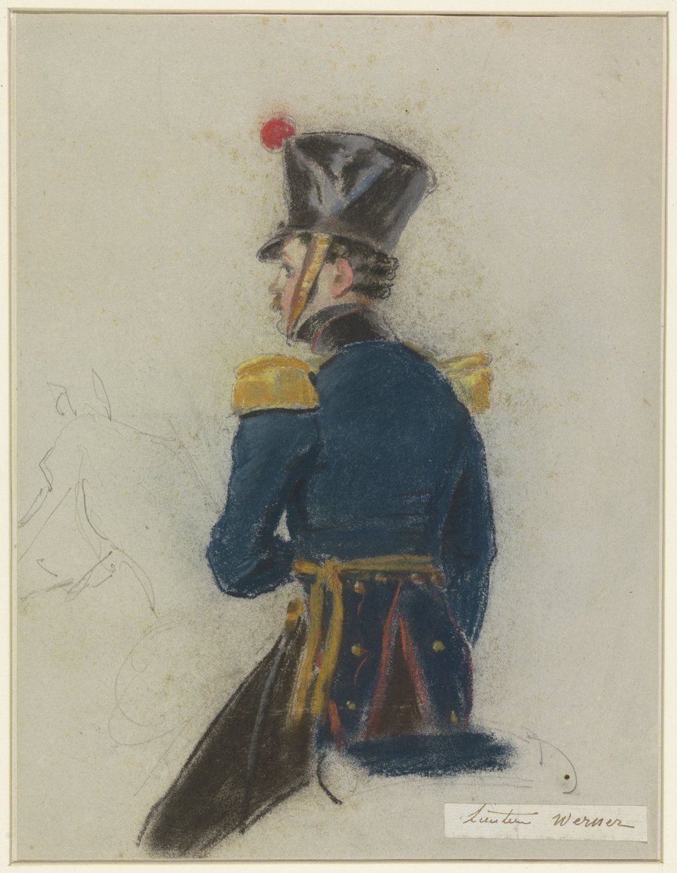 Retrato do Tenente Werner, a cavalo de Jacob Joseph Eeckhout