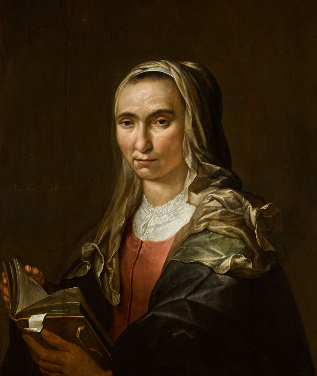 Retrato de uma mulher com um livro de Jacob Lois