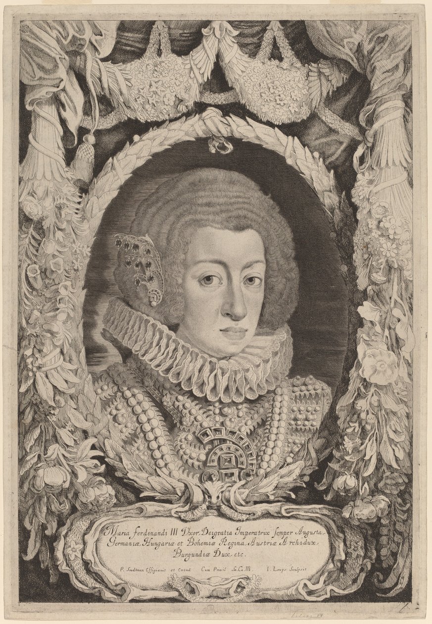 Maria Ana da Espanha de Jacob Louis after Pieter Claesz Soutman