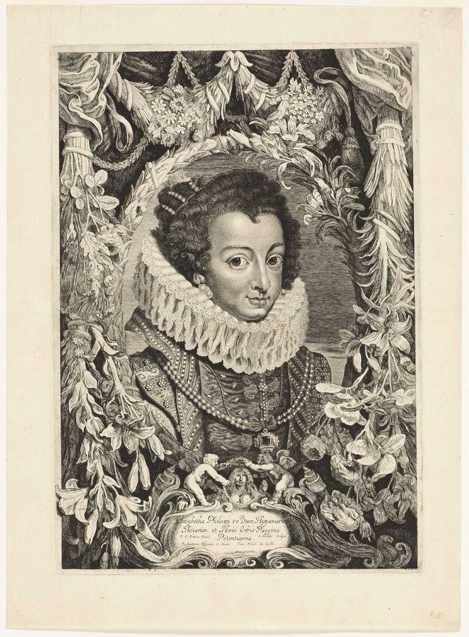 Elisabeth de Bourbon, Rainha da Espanha, placa 13 de Duces Burgundiae (Duques da Borgonha) de Jacob Louys