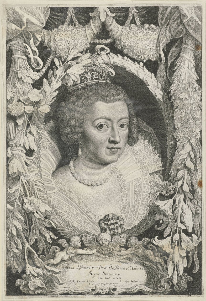 Portret de Anna van Oostenrijk Fernando II[us] e III[us] Imperadores da Casa da Áustria (título da série) de Jacob Louys