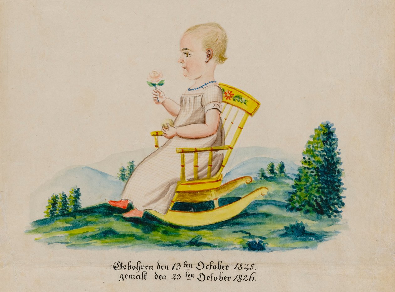 Retrato de Carolina Musser, 1826. de Jacob Maentel