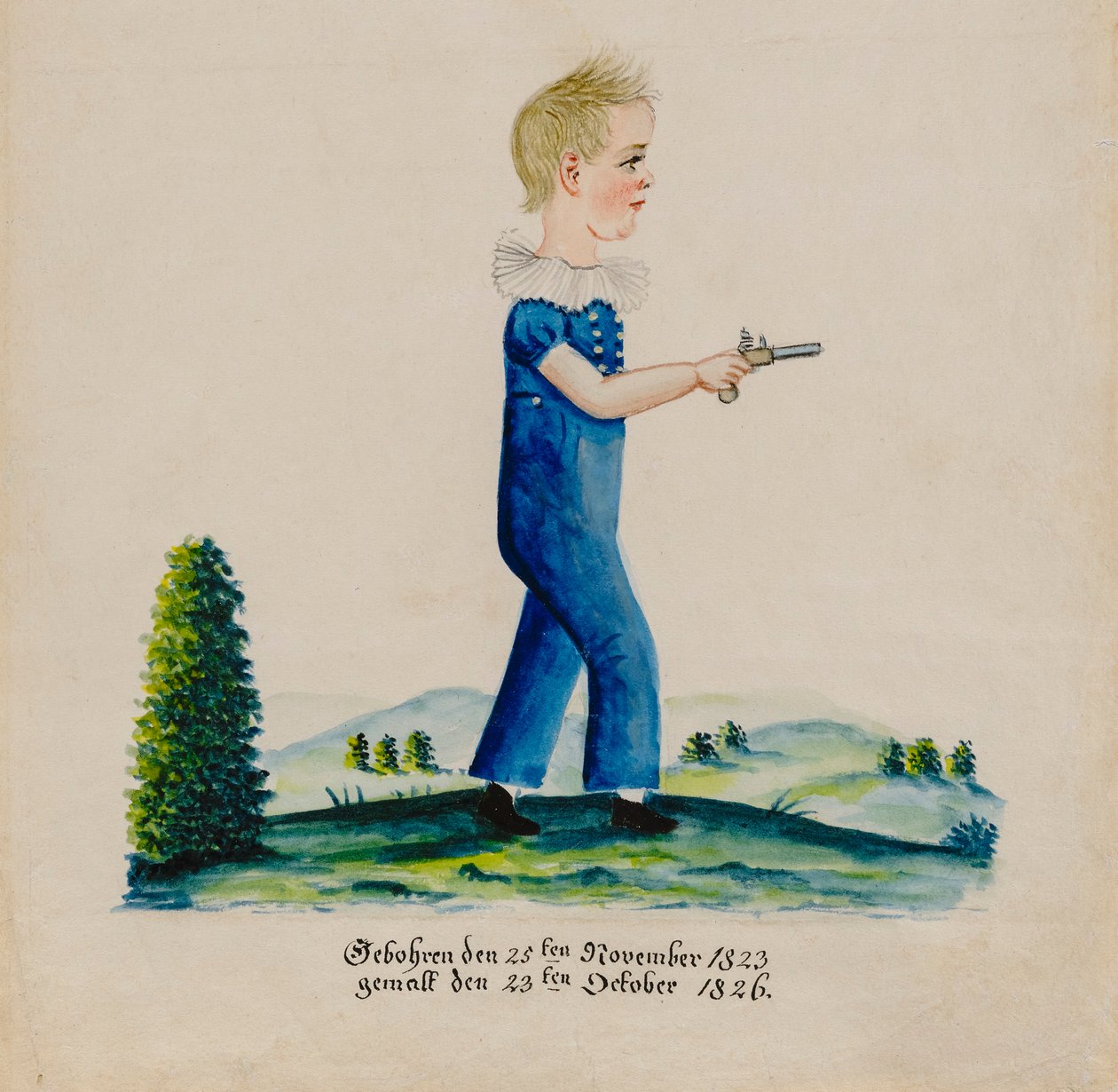 Retrato de Edward Musser, 1826. de Jacob Maentel