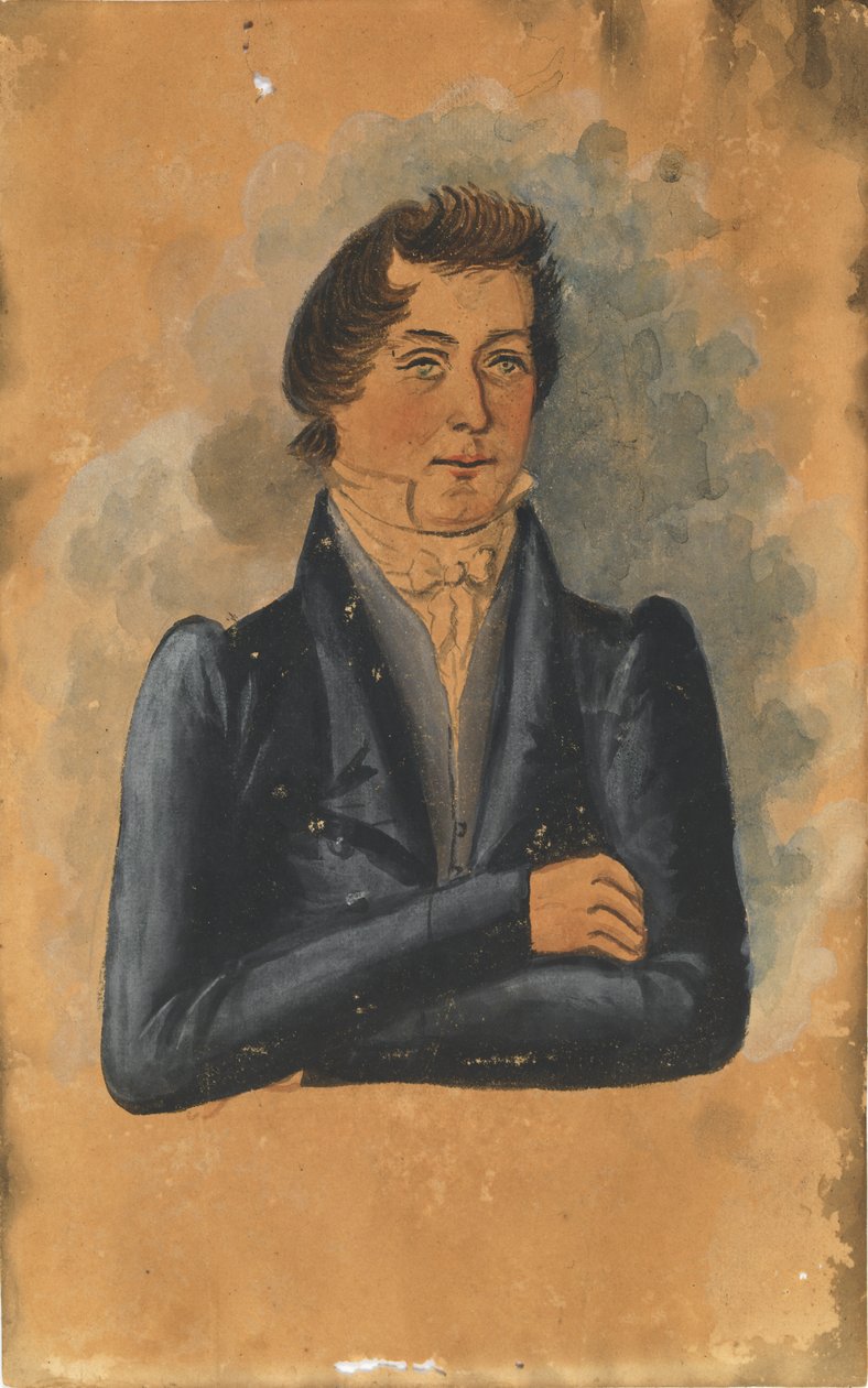 Retrato de um homem, início do século XIX. de Jacob Maentel