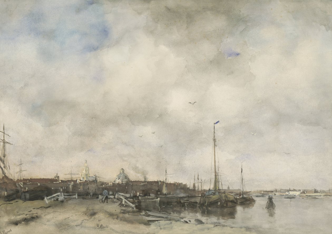 Vista de uma cidade de Jacob Maris