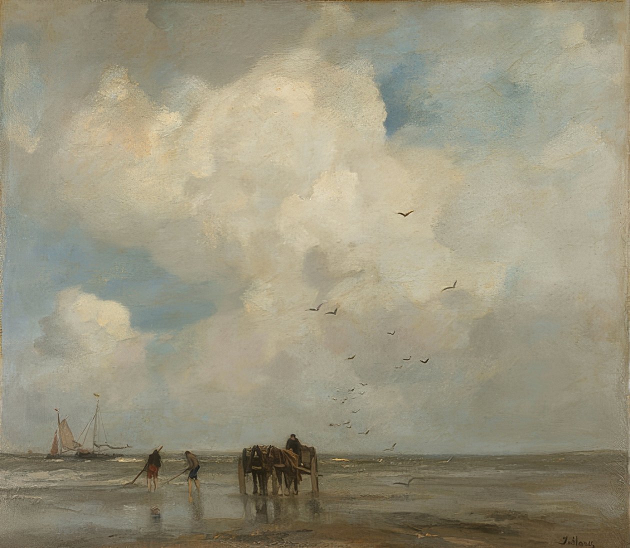 Muschelfischer (marisco). 1885 de Jacob Henricus or Hendricus Maris