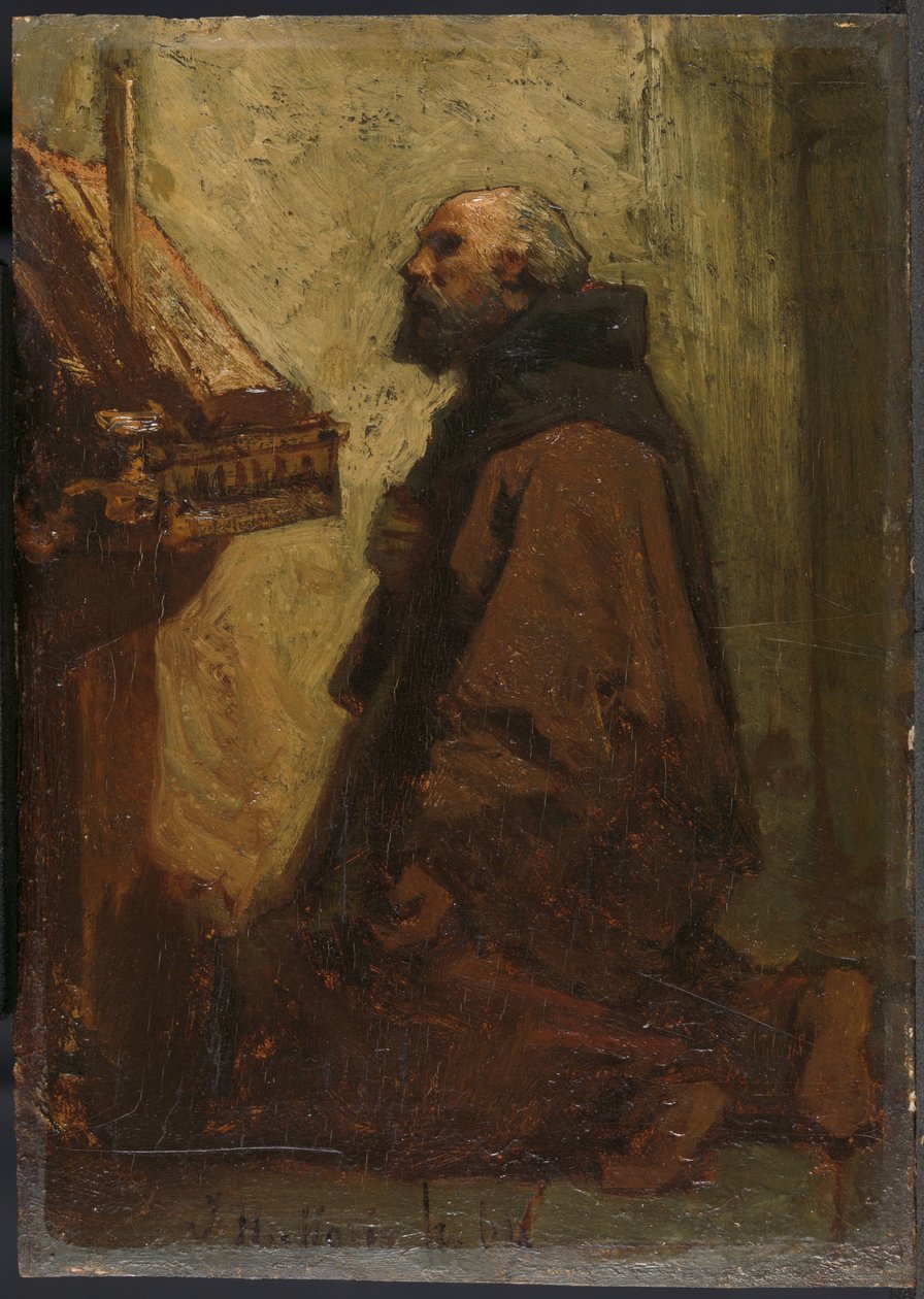 Monge Orante (Monge nas suas Devoções) de Jacob Maris